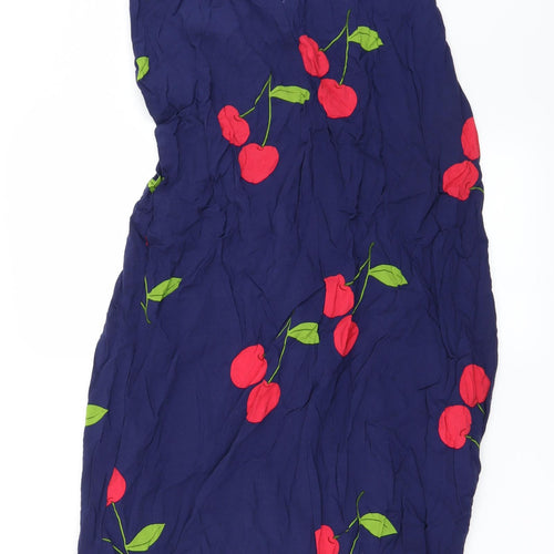 FOREVER 21 Womens Blue Floral  A-Line Skirt Size XS