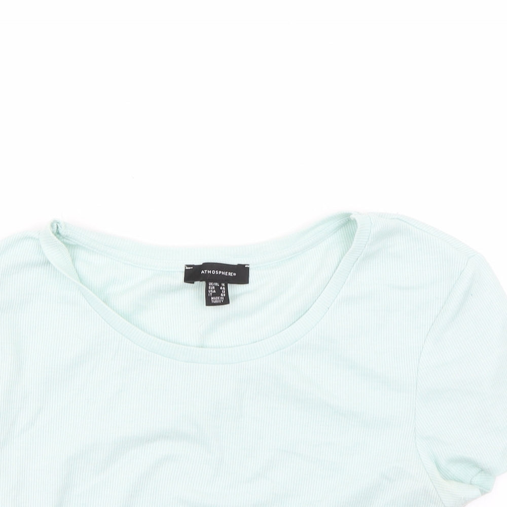 Atmosphere Womens Green   Basic T-Shirt Size 14