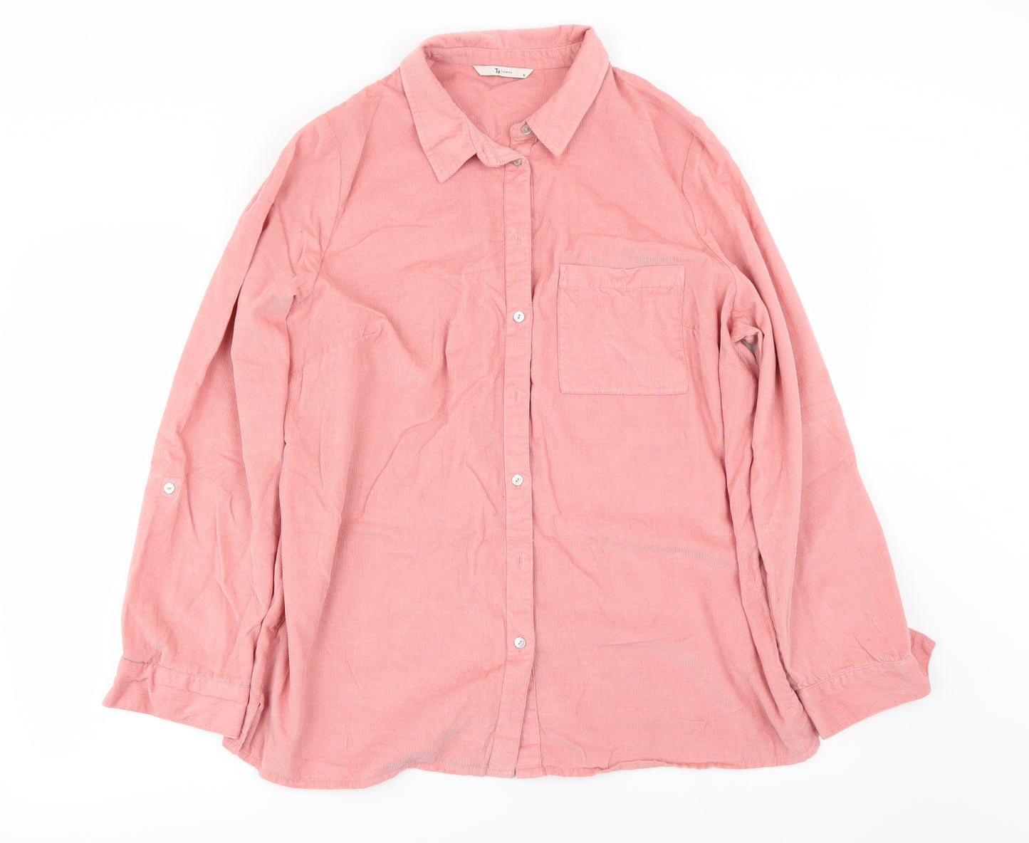 TU Womens Pink   Basic Button-Up Size 16