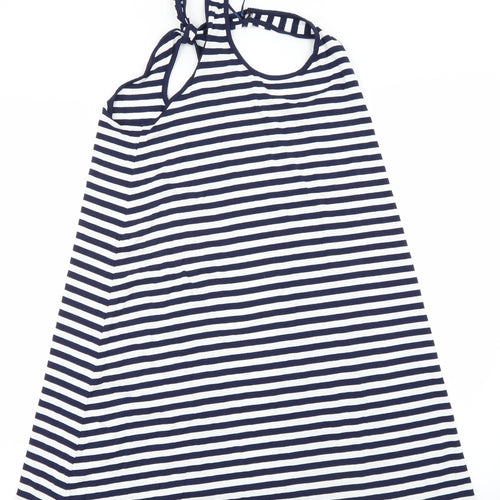 George Womens White Striped  A-Line  Size 8