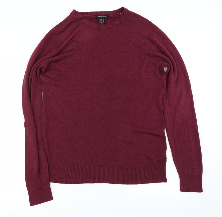 Cedar Wood State Mens Purple Pullover Jumper Size L