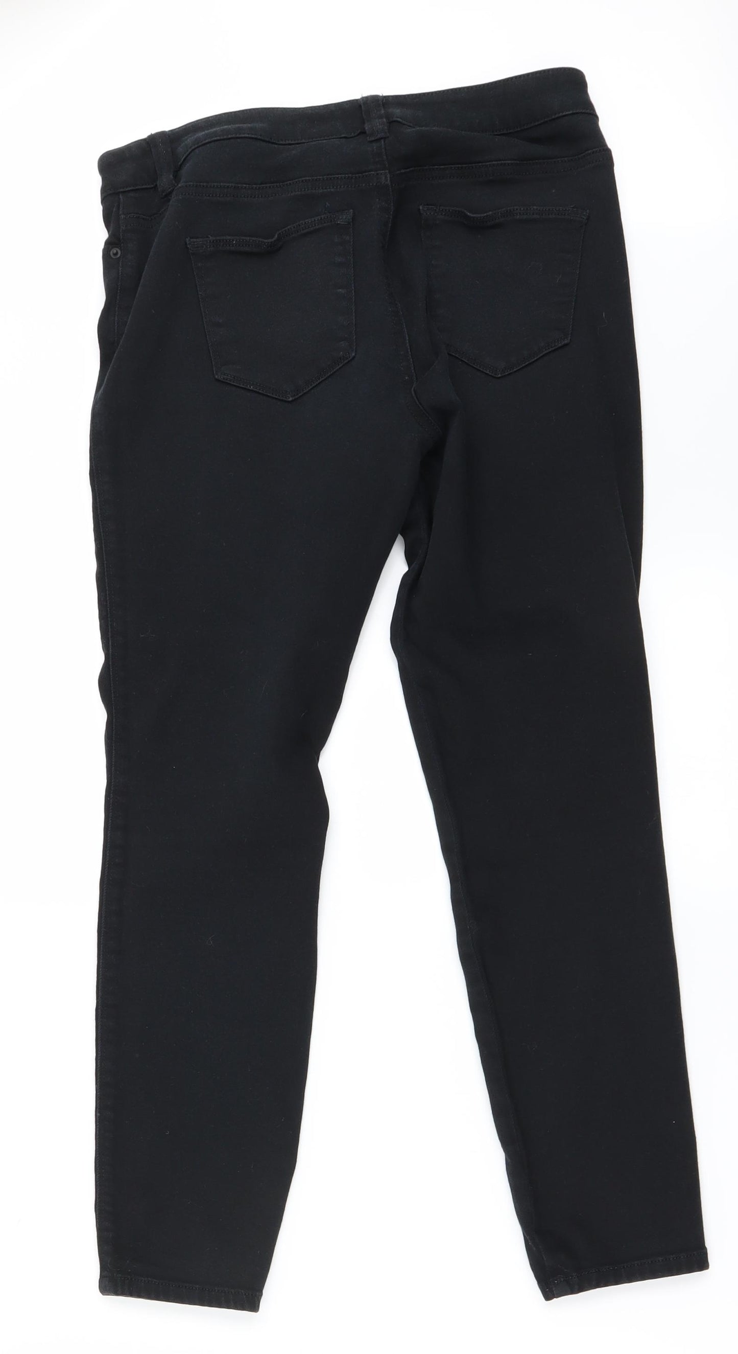 Preworn Womens Black   Mom Jeans Size 12 L24 in
