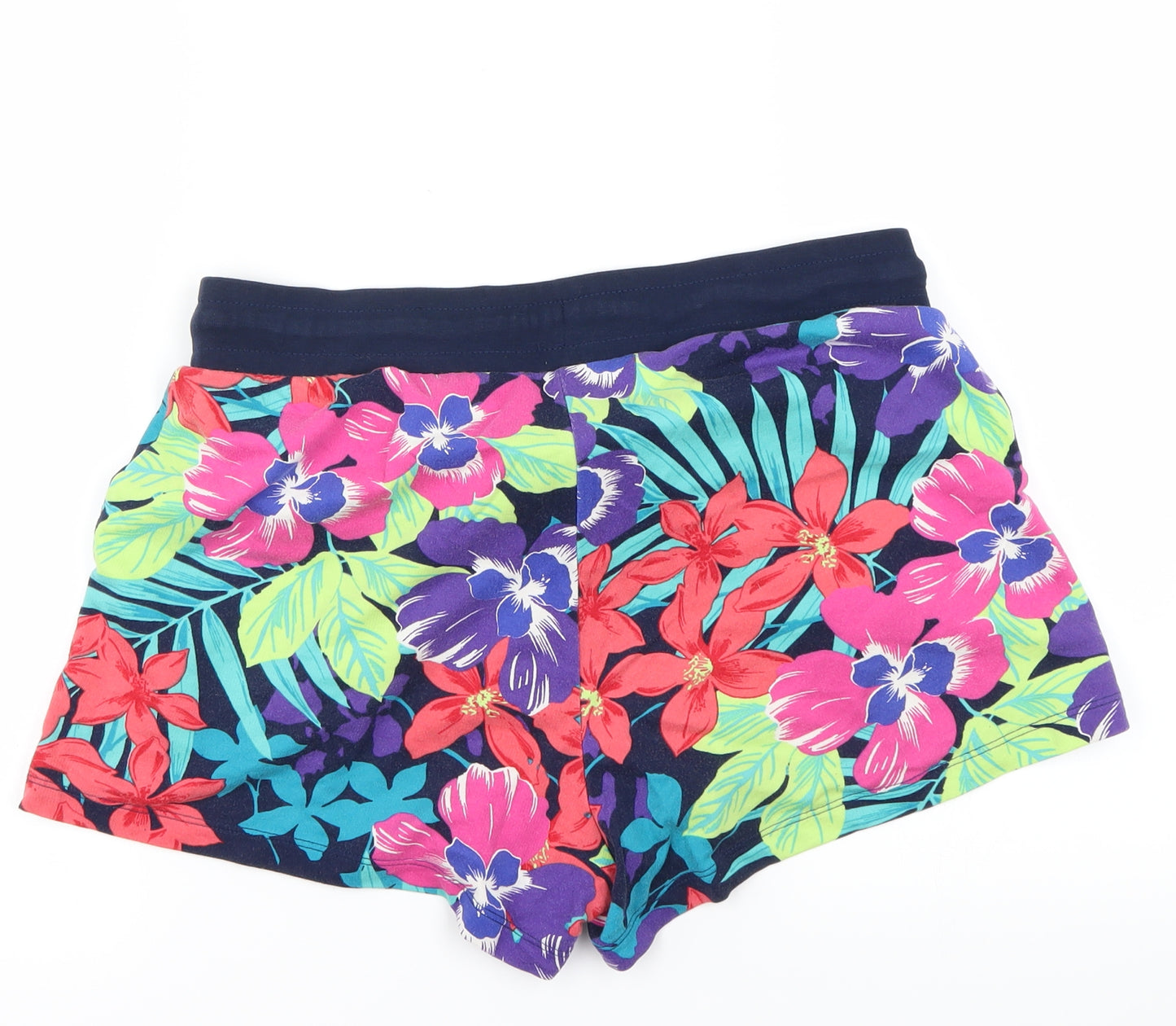 TU Womens Purple Floral  Sweat Shorts Size 14