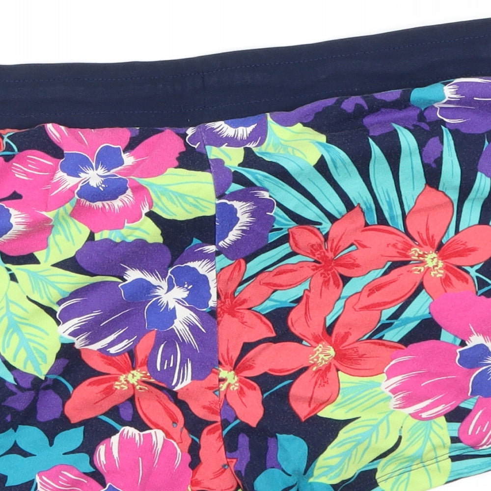 TU Womens Purple Floral  Sweat Shorts Size 14