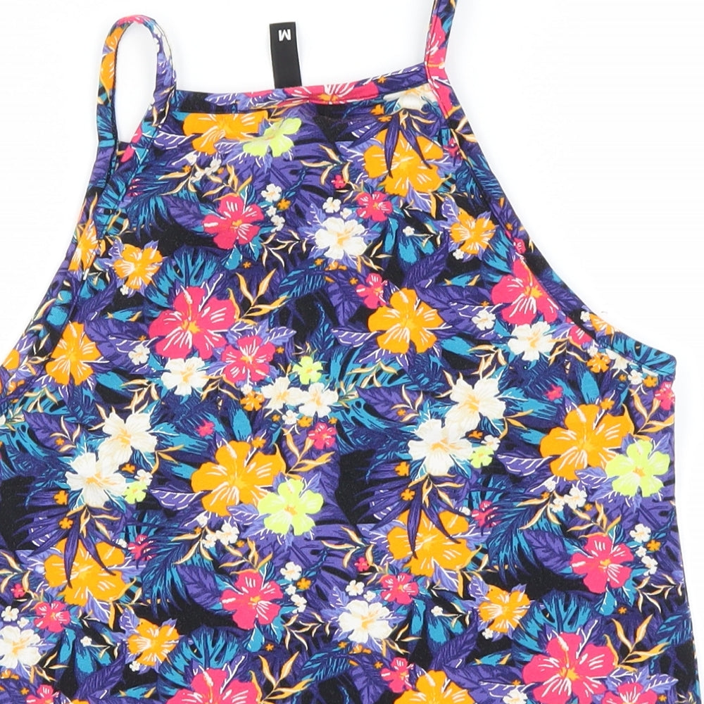 H&M Womens Multicoloured Floral  Basic T-Shirt Size M