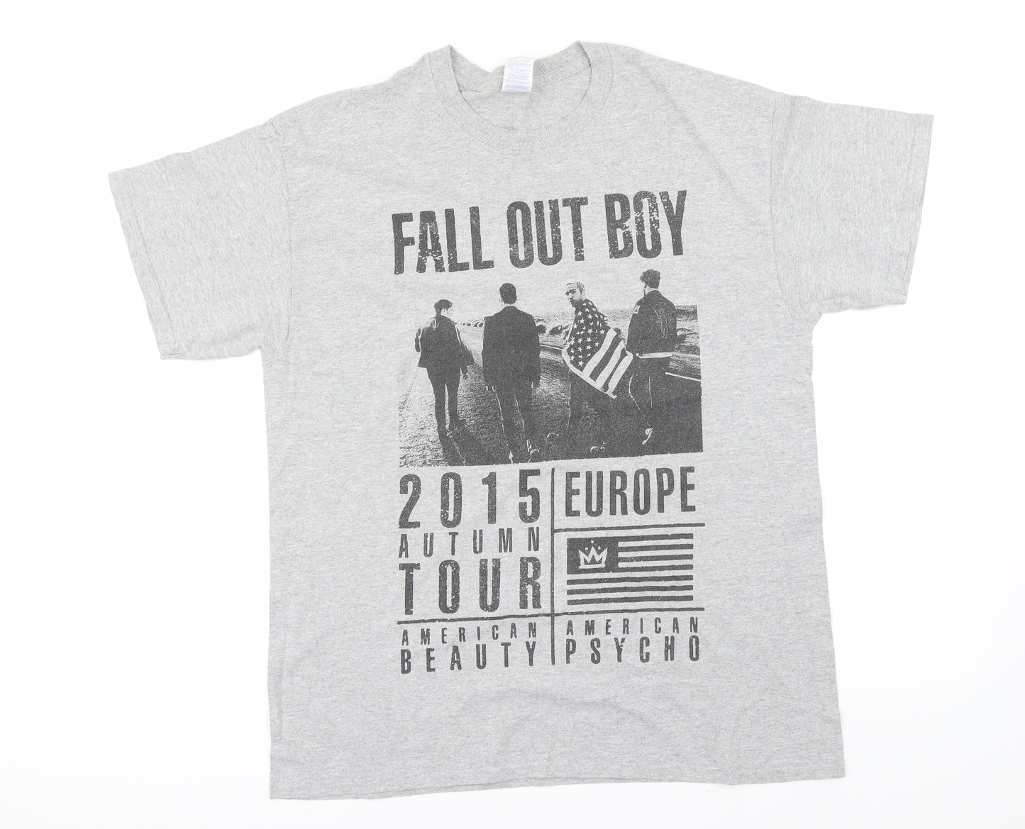 Gildan Mens Grey    T-Shirt Size M
