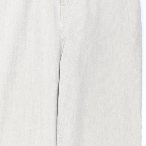 Marks and Spencer Womens Ivory   Straight Jeans Size 12 L27 in