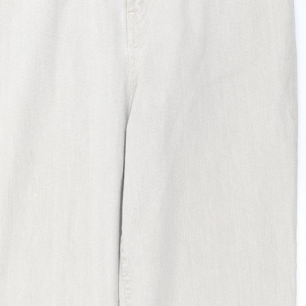 Marks and Spencer Womens Ivory   Straight Jeans Size 12 L27 in