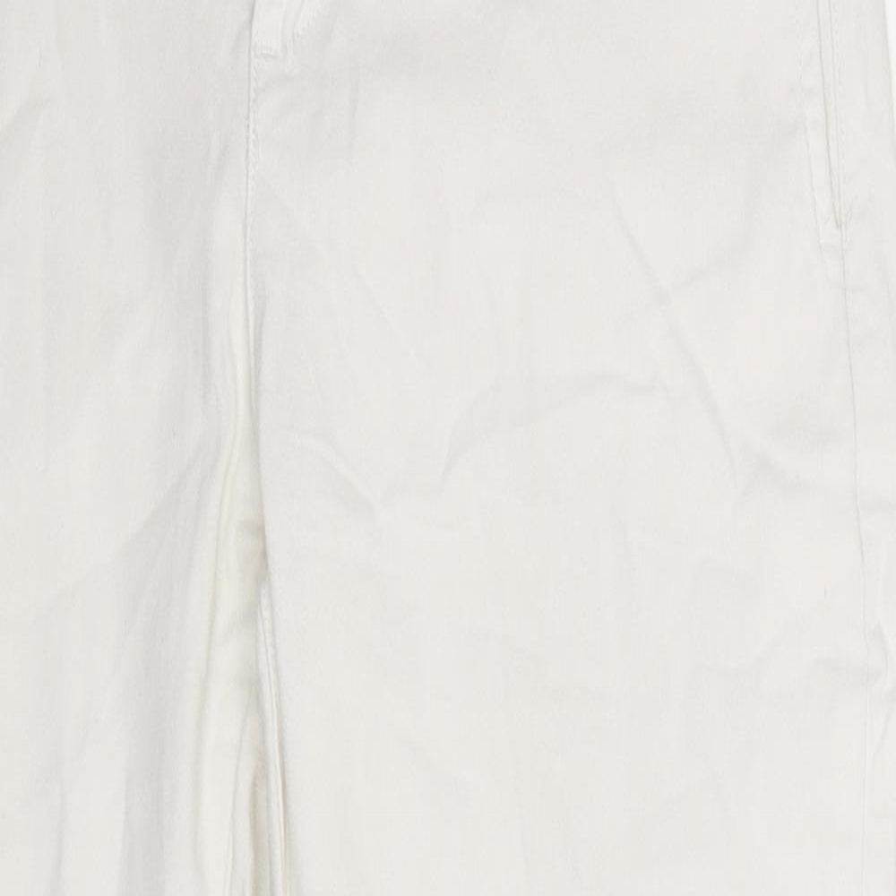 B You Womens White  Denim Jegging Trousers Size 12 L26 in