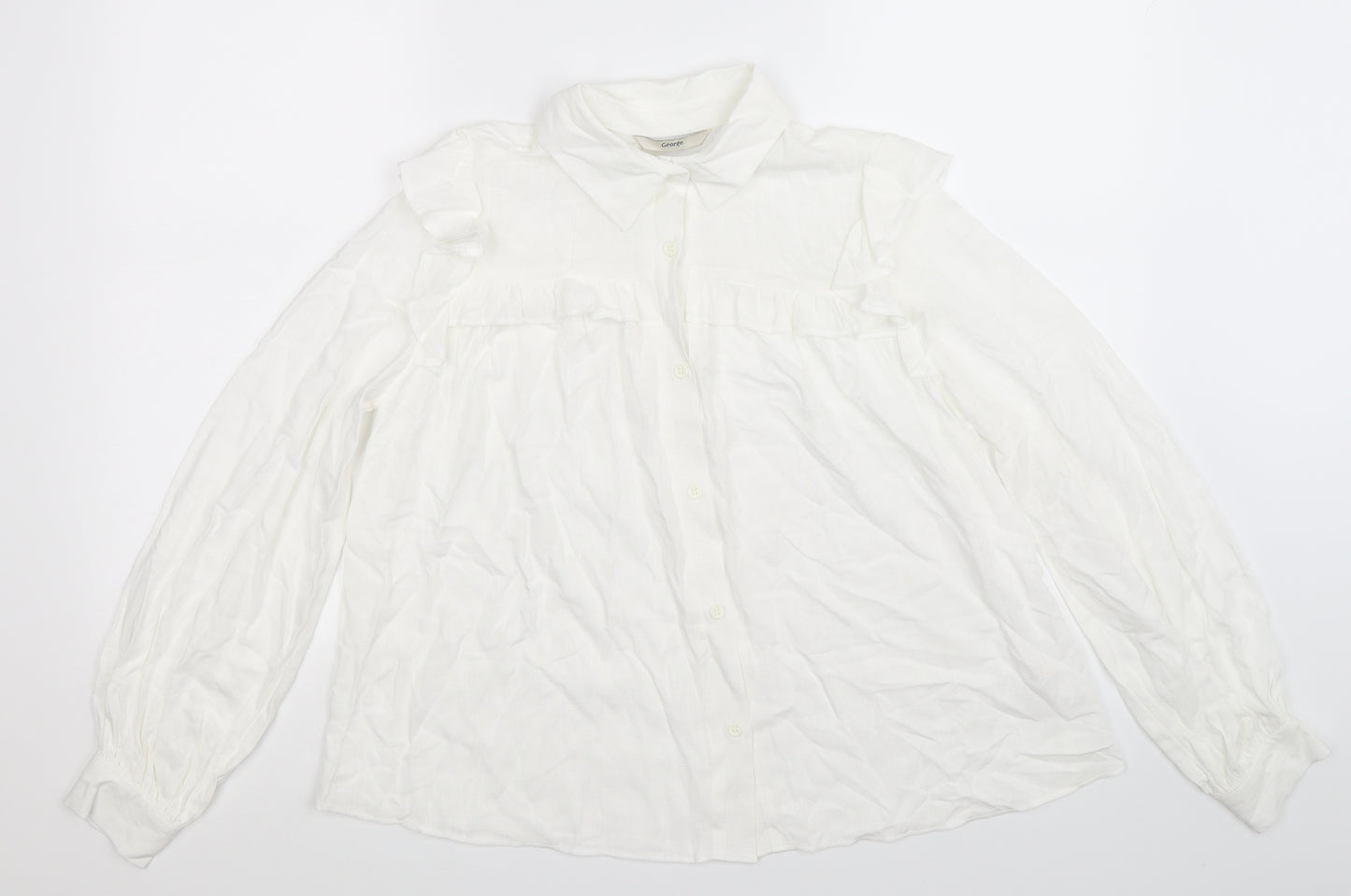 George Womens White   Camisole Button-Up Size 18