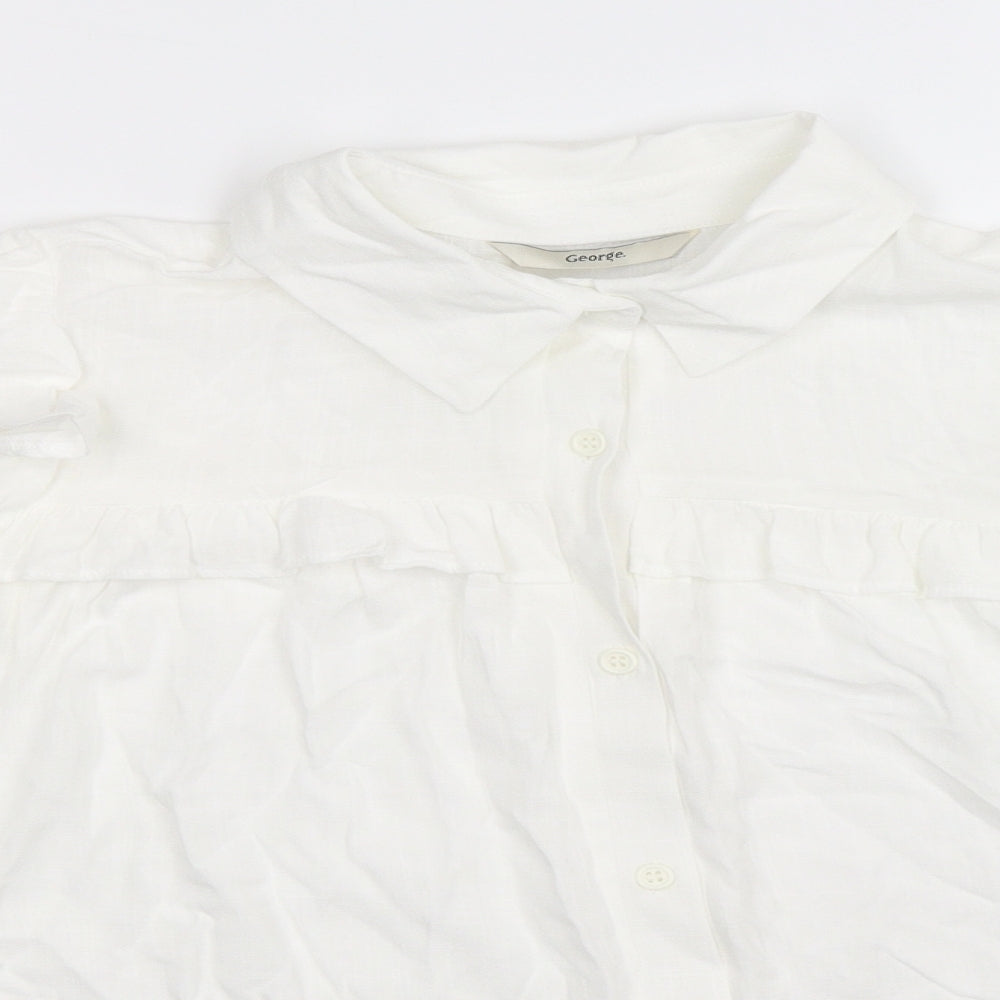 George Womens White   Camisole Button-Up Size 18