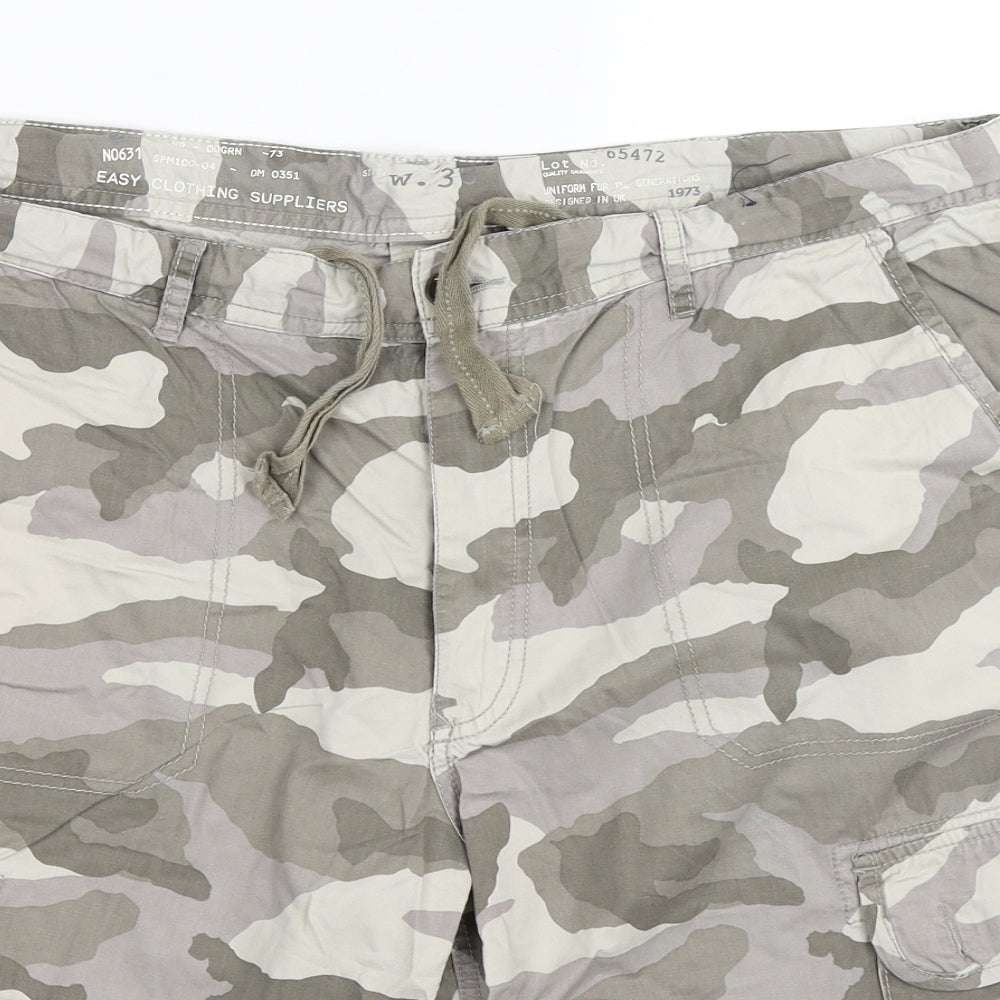 Easy Mens Multicoloured Camouflage  Cargo Shorts Size 38