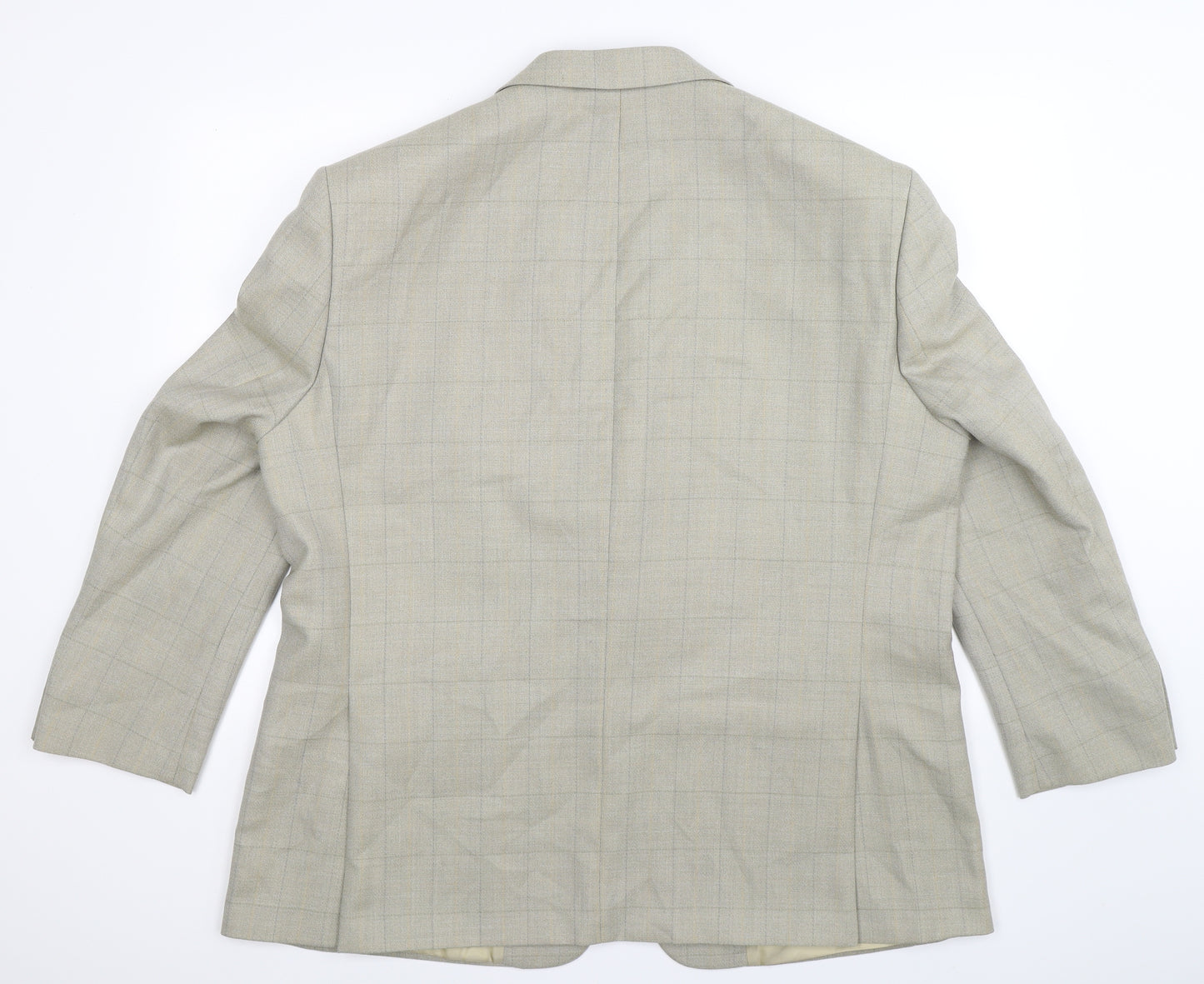James Barry Mens Beige Check  Jacket Suit Jacket Size 48
