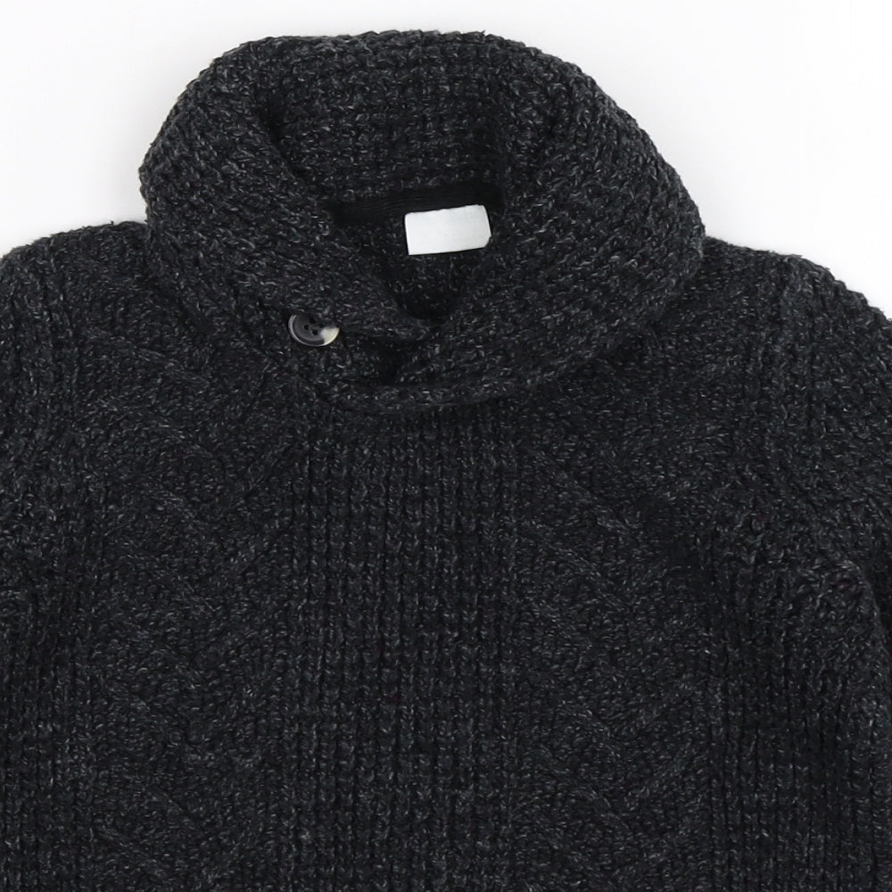 F&F Boys Grey  Knit Pullover Jumper Size 8-9 Years