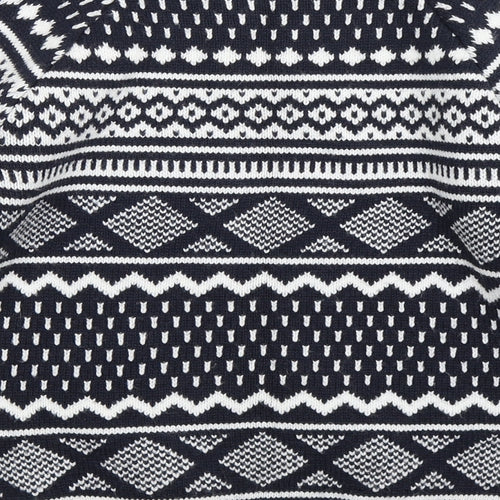 George Boys Blue Geometric Knit Pullover Jumper Size 8-9 Years