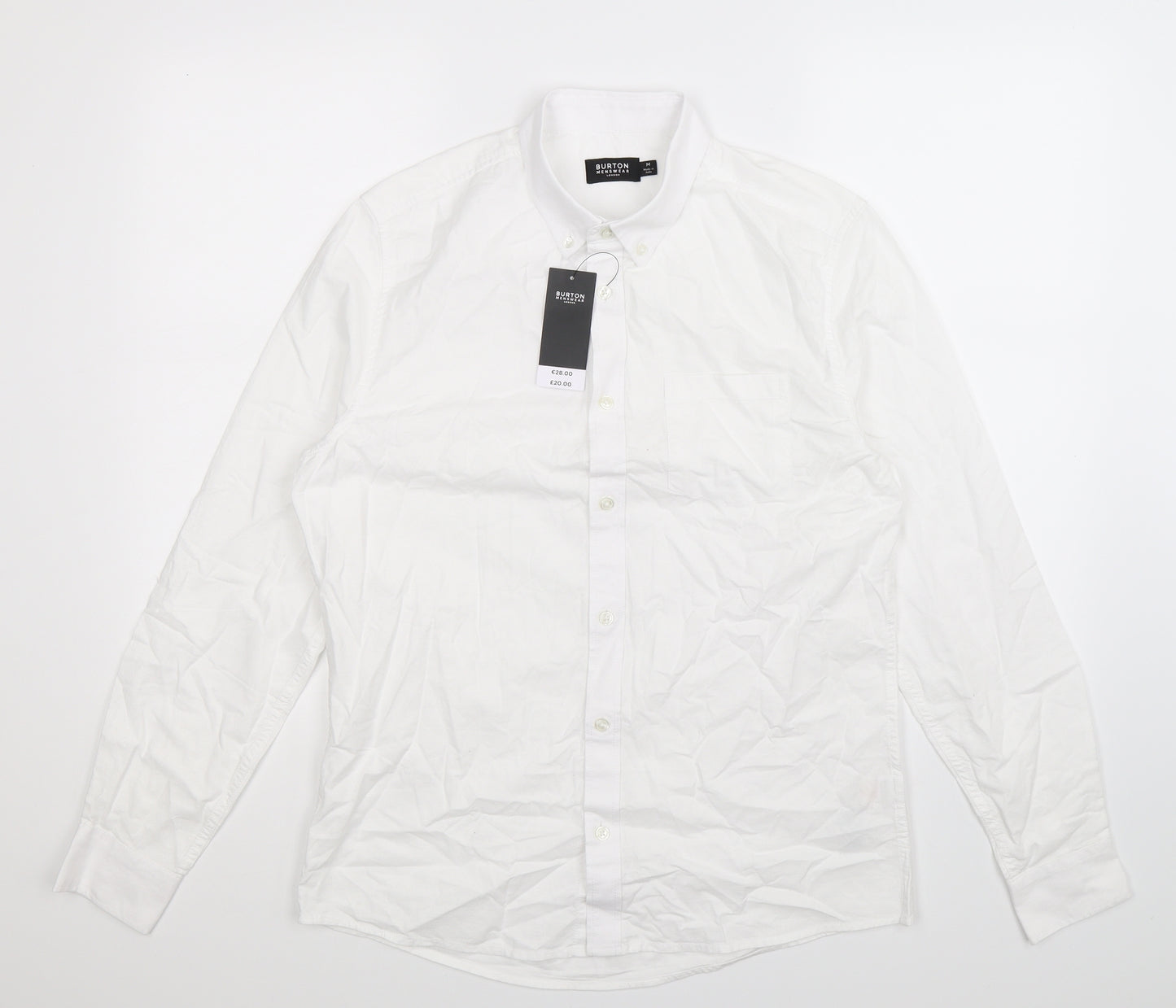 Burton Mens White    Dress Shirt Size M