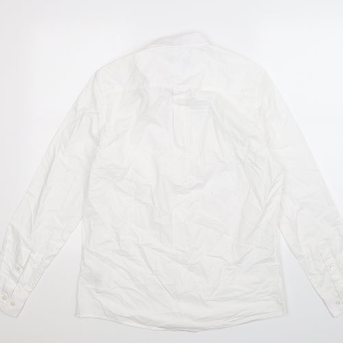 Burton Mens White    Dress Shirt Size M