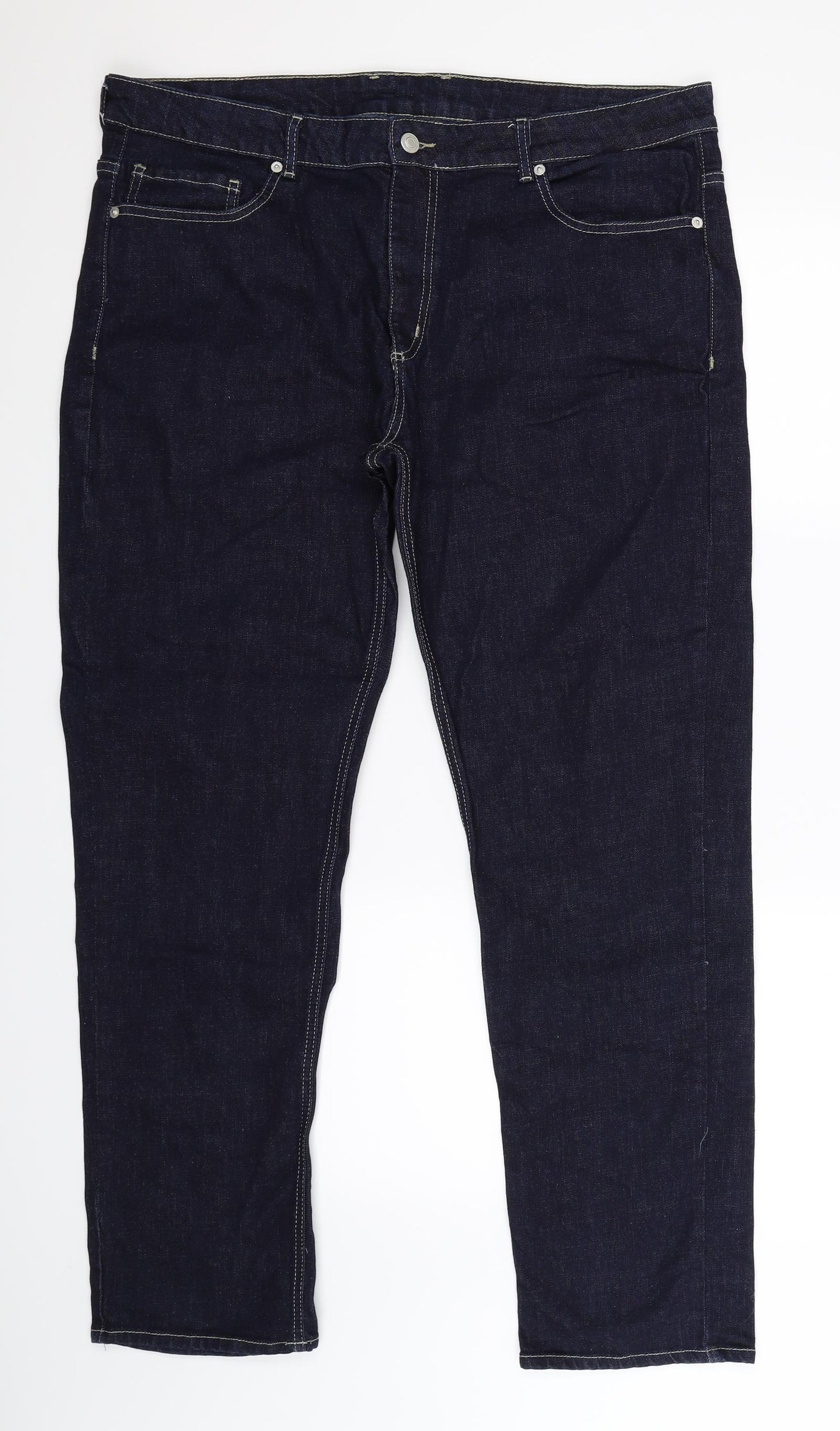 Preworn Mens Blue  Denim Straight Jeans Size 42 L30 in