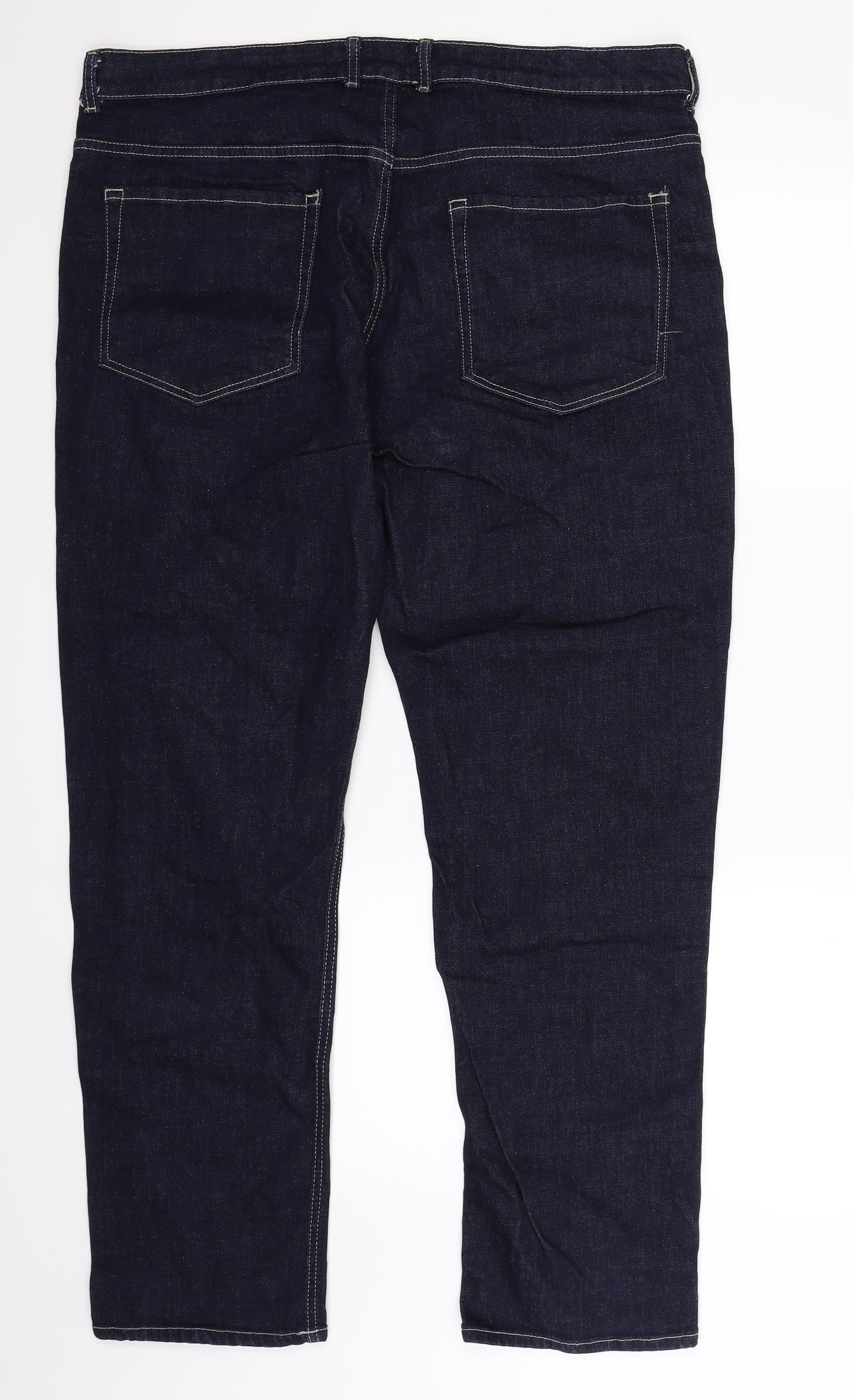 Preworn Mens Blue  Denim Straight Jeans Size 42 L30 in