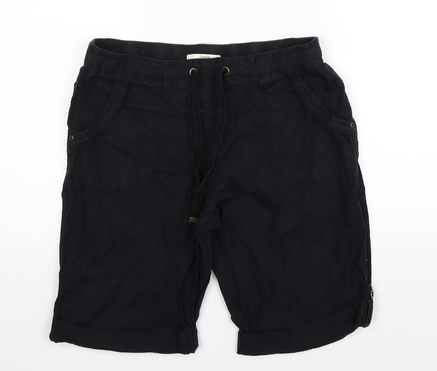 George Womens Black   Chino Shorts Size 12