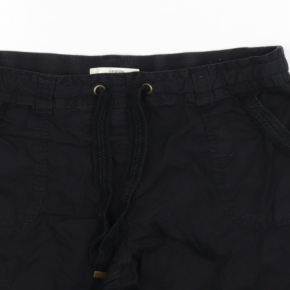 George Womens Black   Chino Shorts Size 12
