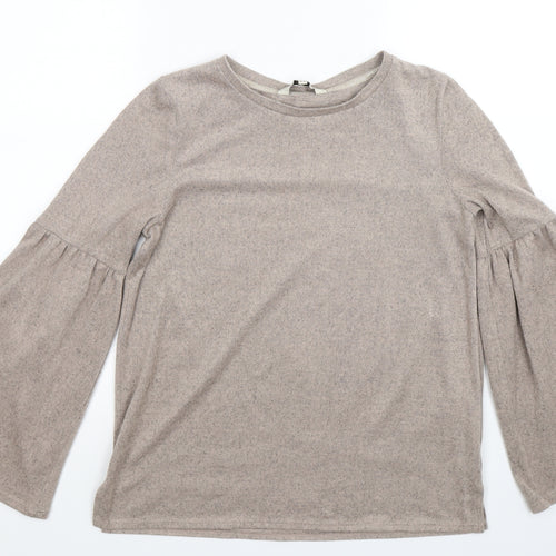 F&F Womens Beige  Knit Pullover Jumper Size 12