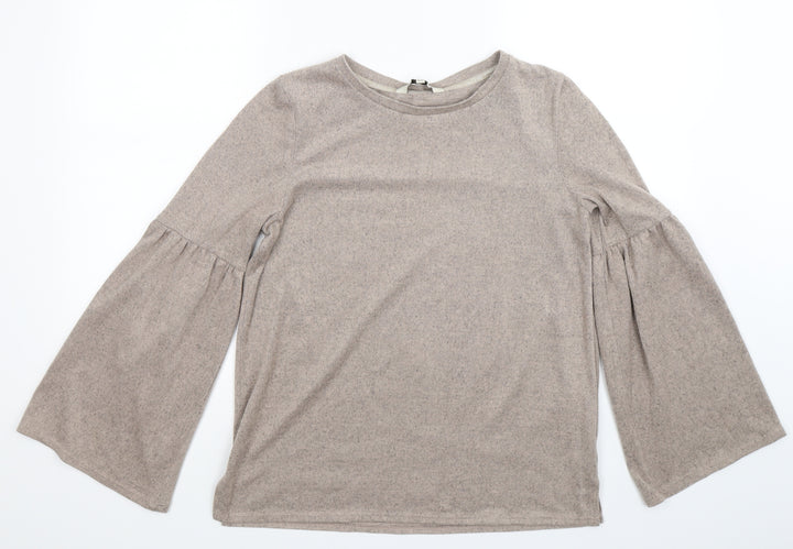 F&F Womens Beige  Knit Pullover Jumper Size 12