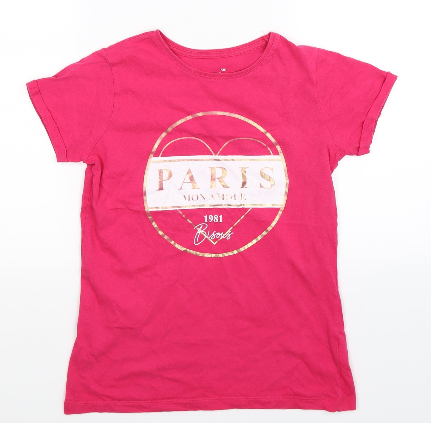 Primark Boys Pink   Basic T-Shirt Size 11-12 Years