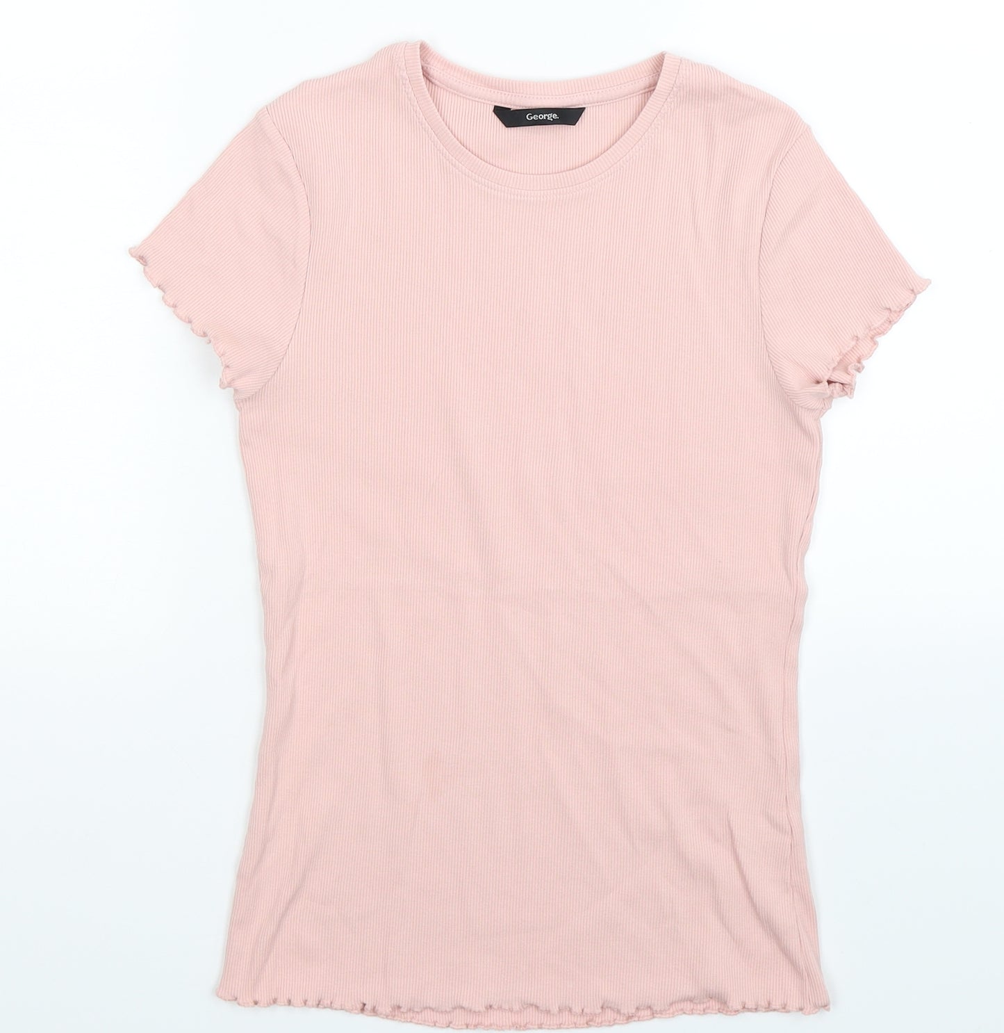 George Girls Pink   Basic T-Shirt Size 12-13 Years