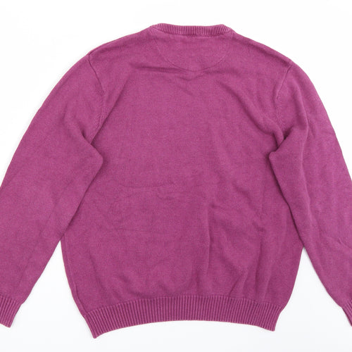 Maine Mens Purple  Canvas Pullover Jumper Size L