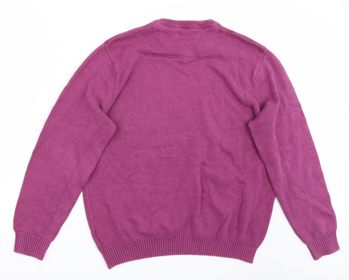 Maine Mens Purple  Canvas Pullover Jumper Size L