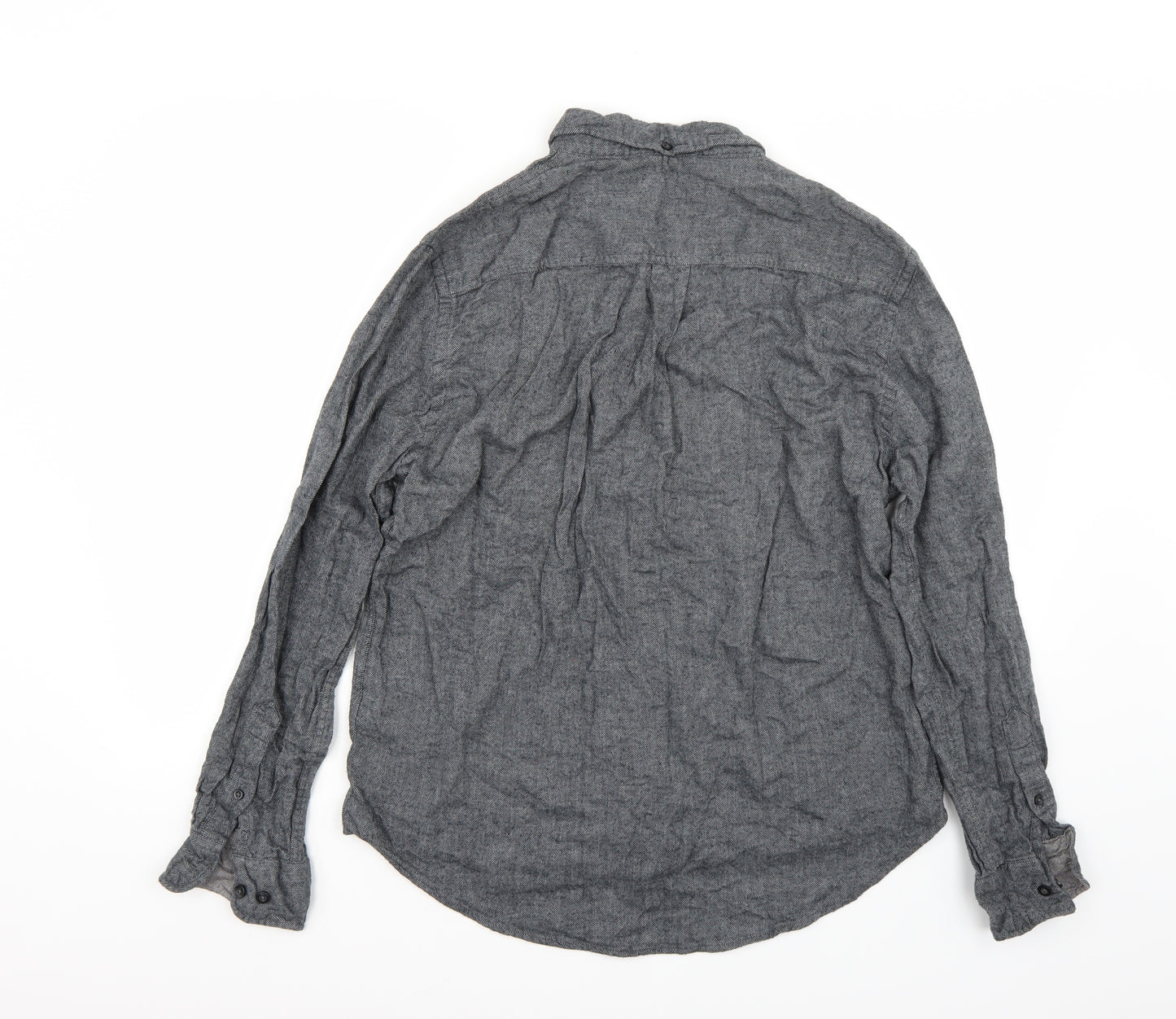 Avenue Mens Grey    Button-Up Size L