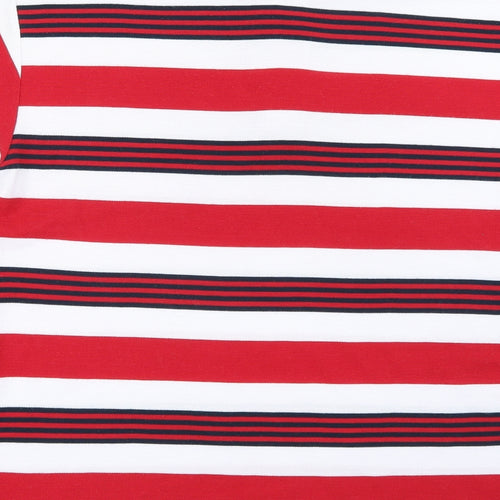 Karl Hogan Mens Red Striped   T-Shirt Size L