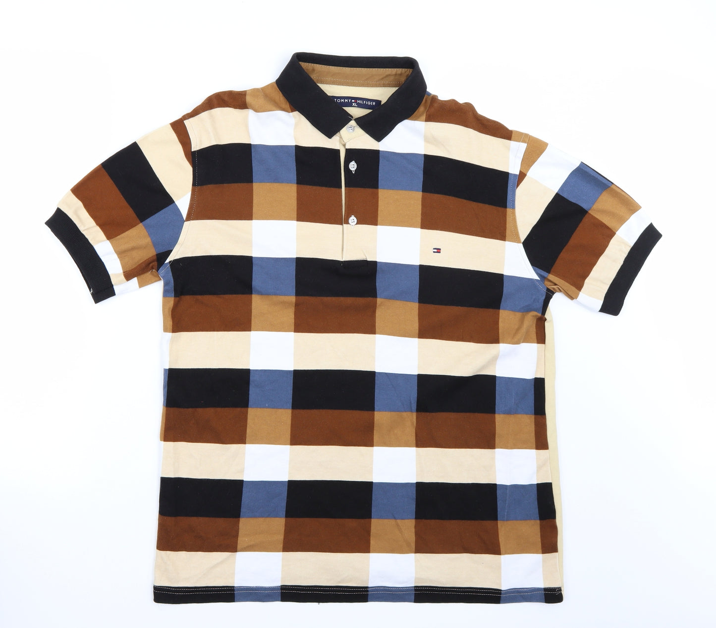 Tommy Hilfiger Mens Brown    Polo Size XL
