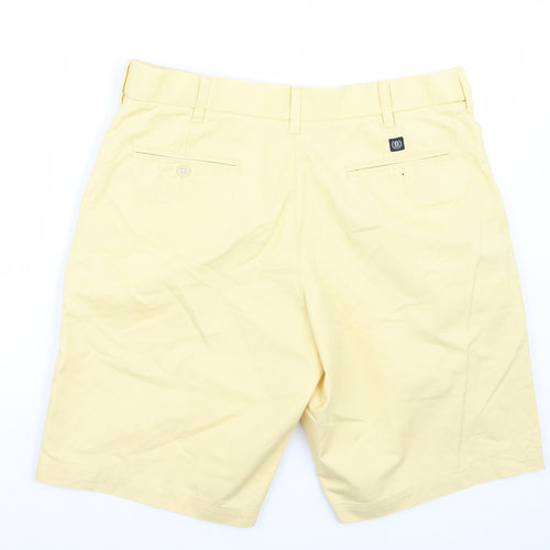 Marks and Spencer Mens Yellow   Chino Shorts Size 34