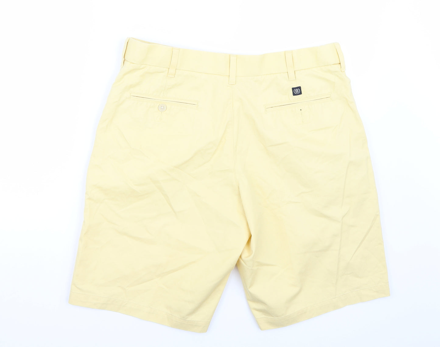 Marks and Spencer Mens Yellow   Chino Shorts Size 34