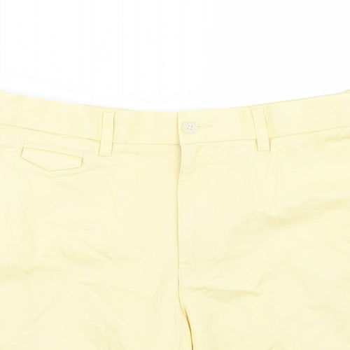 Marks and Spencer Mens Yellow   Chino Shorts Size 34