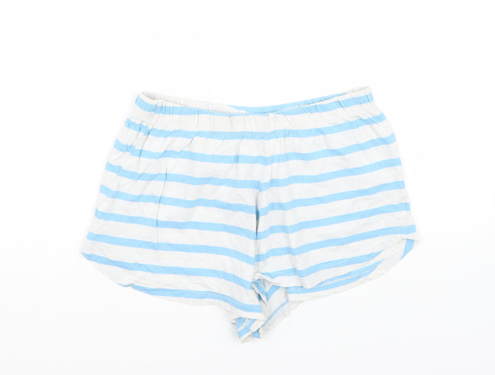 ASOS Womens Blue Striped Sweat Shorts Size 8