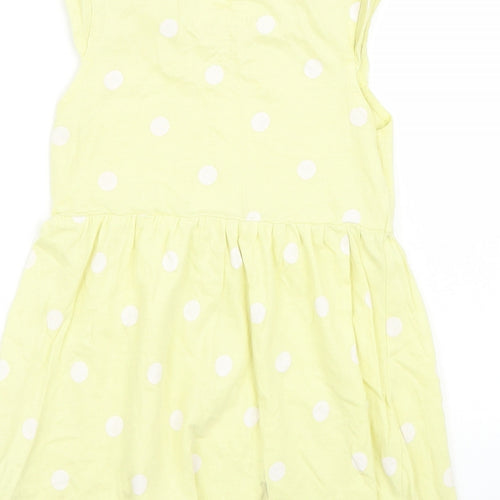 Made for Life Girls Yellow Polka Dot  Basic T-Shirt Size 2 Years