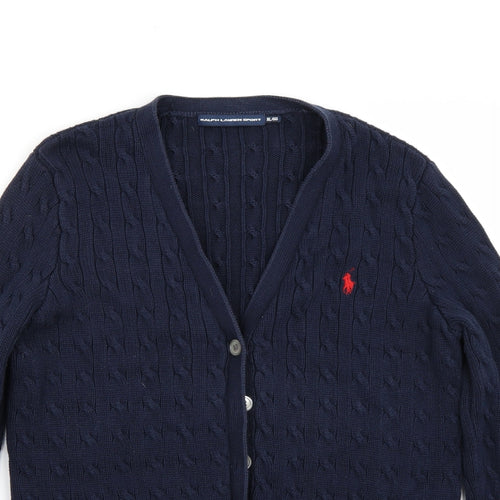 Polo Ralph Lauren Womens Blue   Cardigan Jumper Size XL