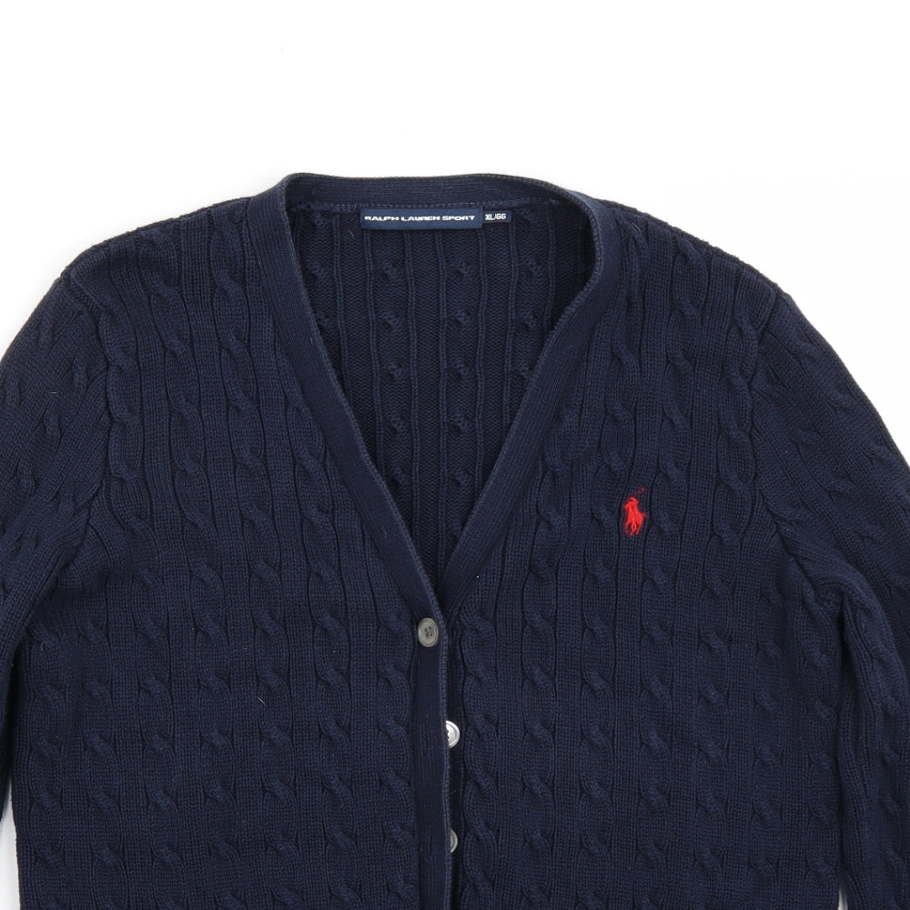 Polo Ralph Lauren Womens Blue   Cardigan Jumper Size XL