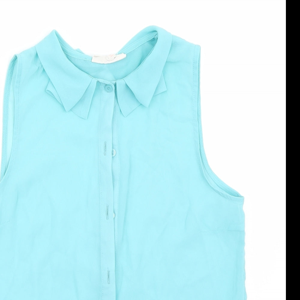 Tammy girl Girls Blue   Basic Button-Up Size 10-11 Years