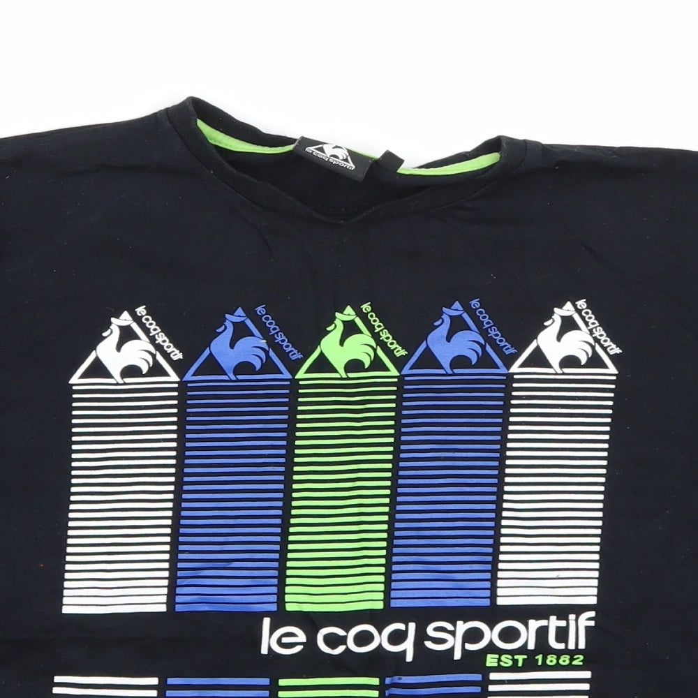 le coq sportif Boys Black   Basic T-Shirt Size 8-9 Years