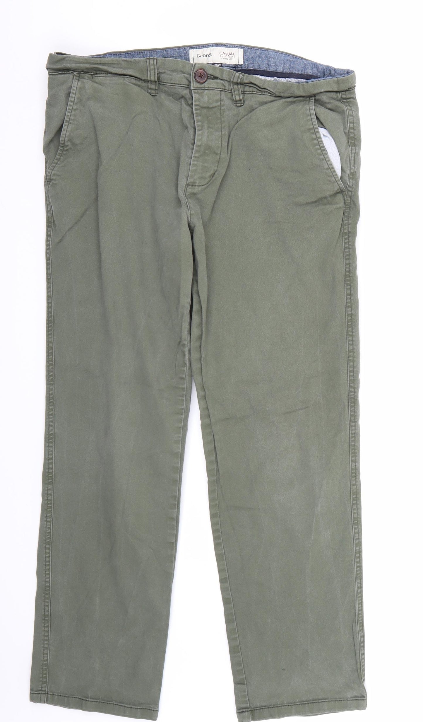 George Mens Green   Straight Jeans Size 34 L30 in
