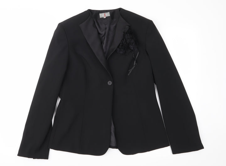 Per Una Womens Black Jacket Suit Jacket Size 10