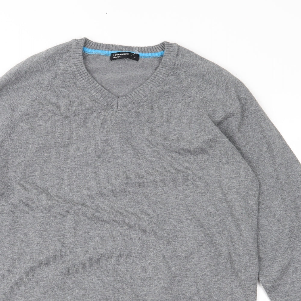Cedar Wood State Mens Grey  Knit Pullover Jumper Size S