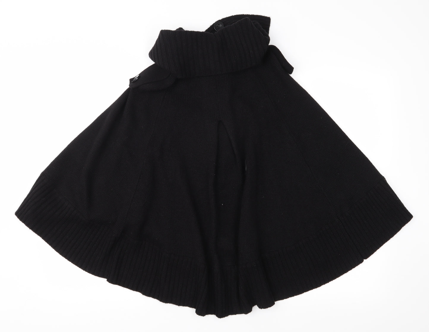 Marks and Spencer Womens Black  Knit Overcoat Poncho One Size