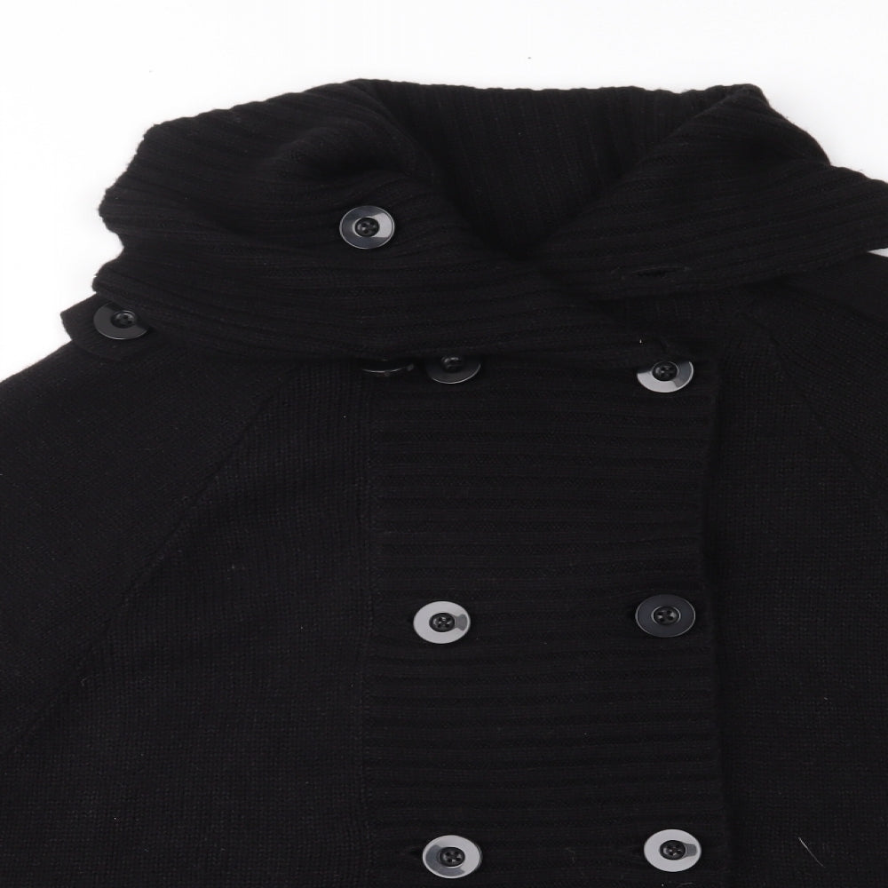 Marks and Spencer Womens Black  Knit Overcoat Poncho One Size