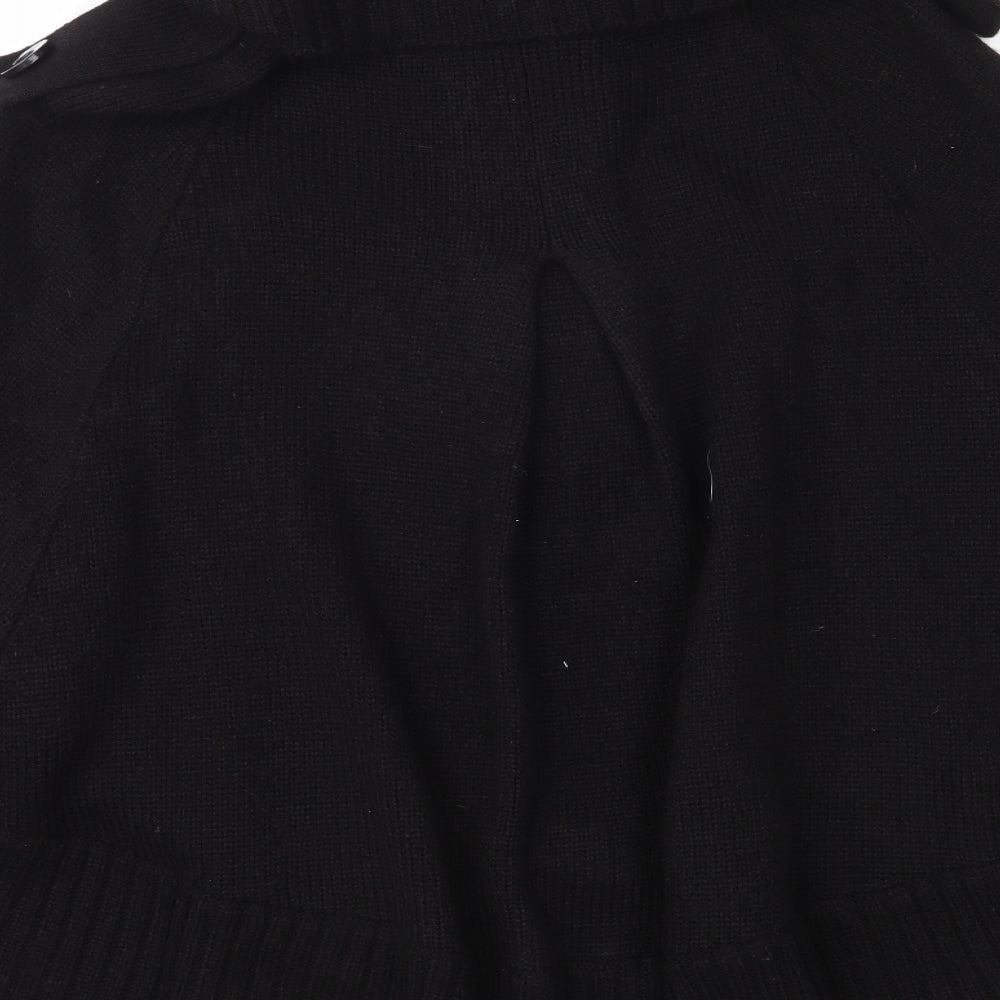 Marks and Spencer Womens Black  Knit Overcoat Poncho One Size