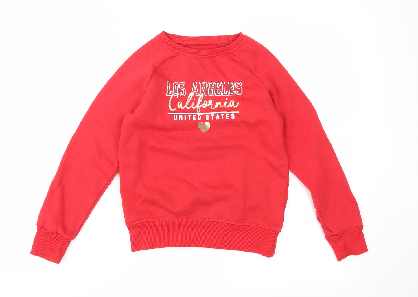 Primark Girls Red   Pullover Sweatshirt Size 8-9 Years